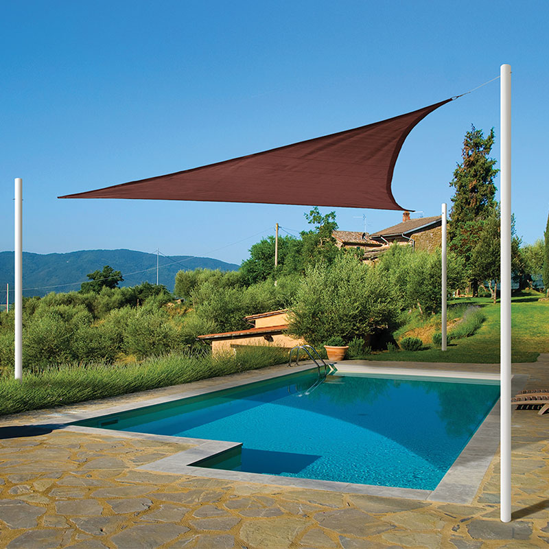 sun shade sail triangle, terracotta - shade cloth and sails EKQWGVQ