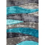 teal rugs 5 x 7 medium gray u0026 teal area rug - living shag JILZDXW