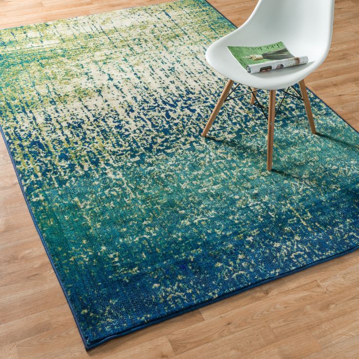 teal rugs skye monet blue cascade rug (7u00277 x 10u00275) | overstock GPWLUYE