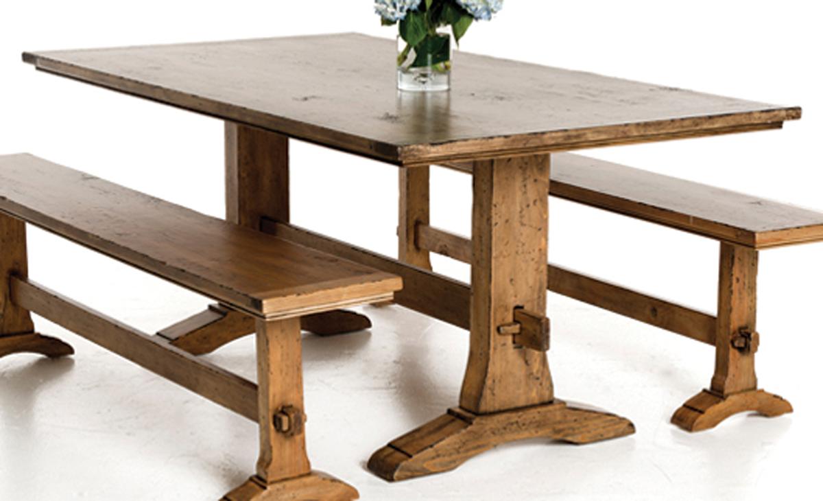 trestle table, pine earth finish | weiru0027s furniture ISPWPLY