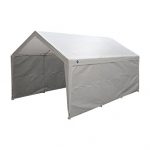 true shelter 12u0027 x 20u0027 car canopy gazebo tent cover 8 legs steel KTORMDS