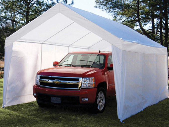 true shelter 12u0027 x 20u0027 car canopy gazebo tent cover 8 legs steel UICVTHS