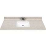 vanity tops dune solid surface integral bathroom vanity top (common: 49-in x 22- MJGCZFM