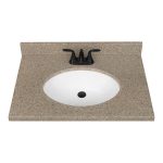 vanity tops nutmeg solid surface integral bathroom vanity top (common: 31-in x 22- RYKFMCU