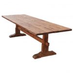vintage pine trestle table 1 TAZCUFW