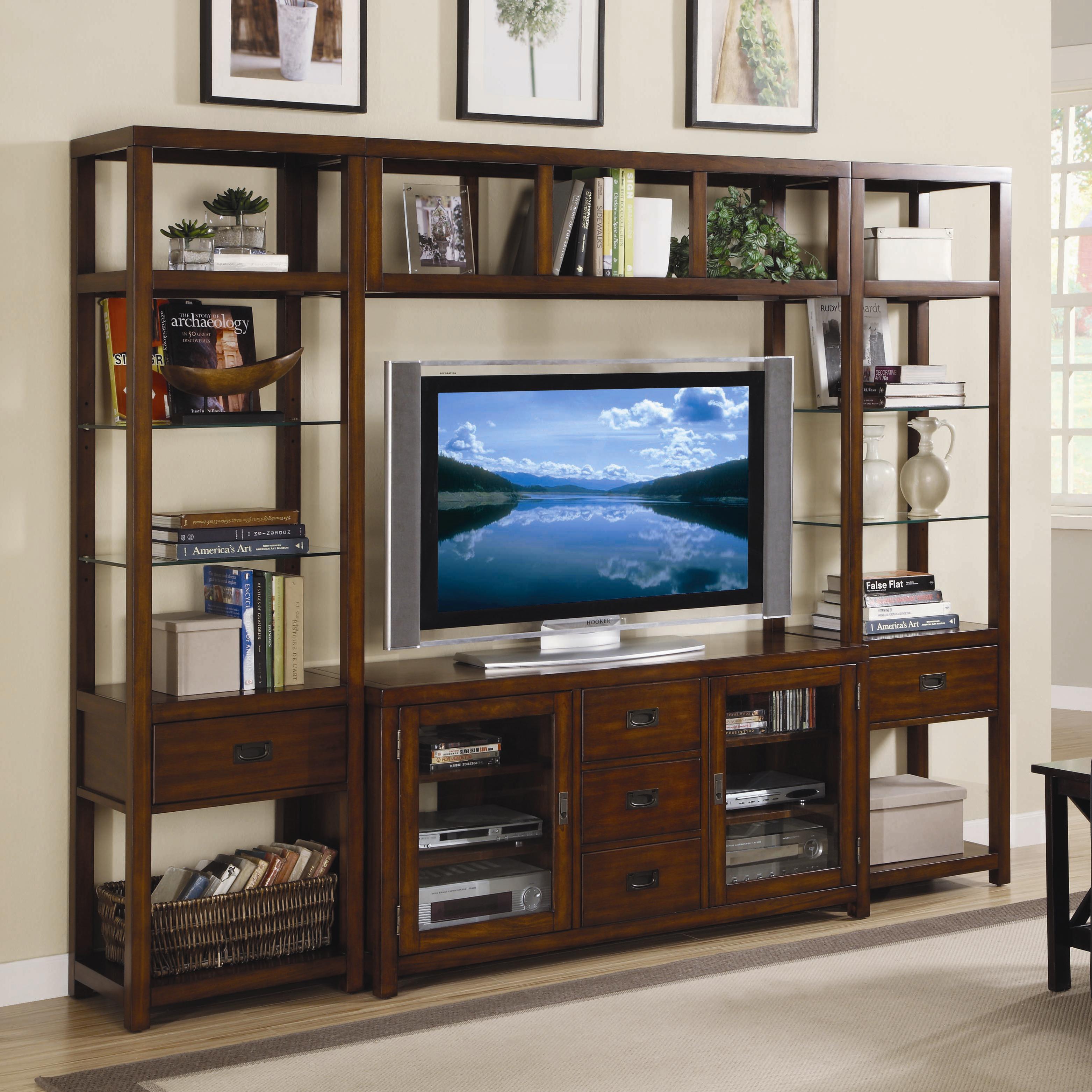 wall units hooker furniture danforth wall unit - item number: 388-70-641+2x450 VUAYCGP