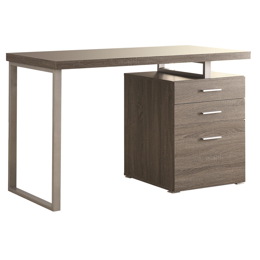 weathered gray carey modern desk XCFLVHP