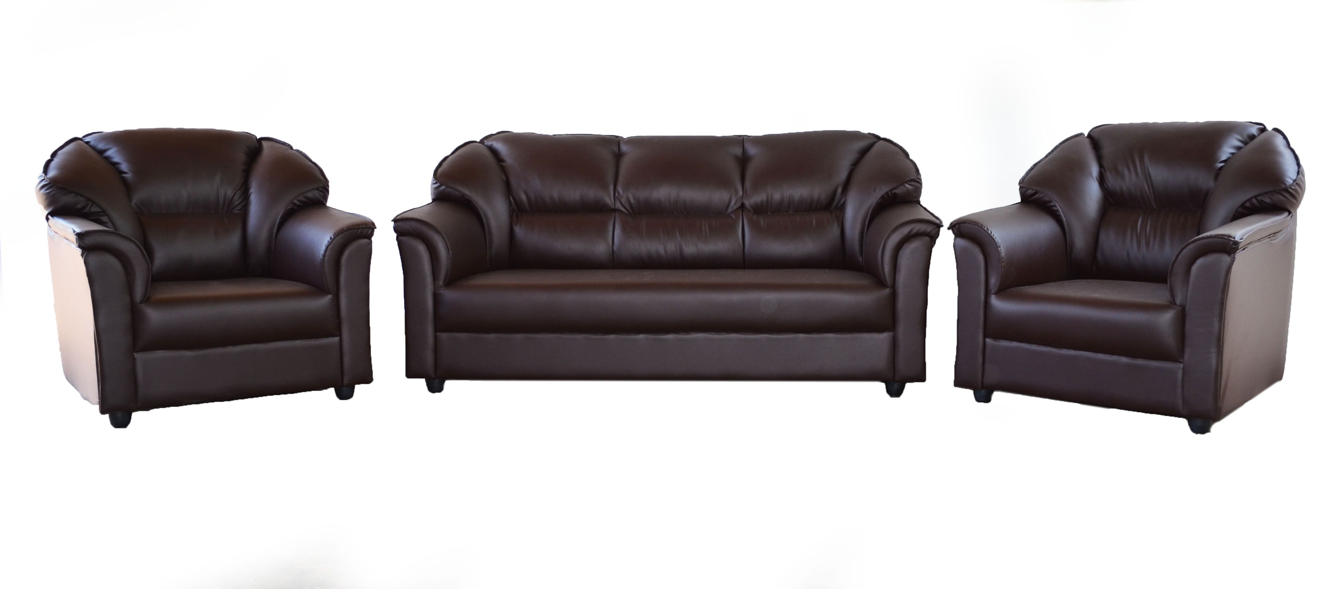 westido manhattan brown 3 1 seater sofa set MZTOEHT