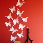 white butterfly wall decor 3d....on pink wall :) ZGAHYRM