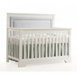 white cribs ithaca collection 4 in 1 convertible crib in white with upholstered panel IXDAMJF