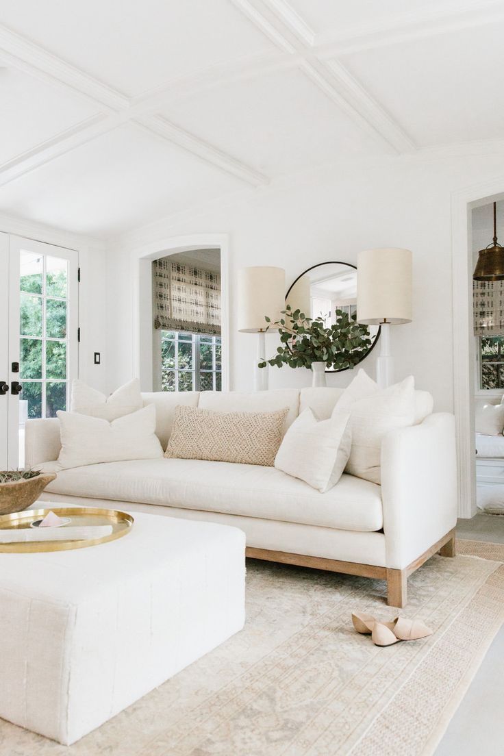 white living room erin fetherstonu0027s california home neutral family room. ivory living room,  white ... UKDKHYZ