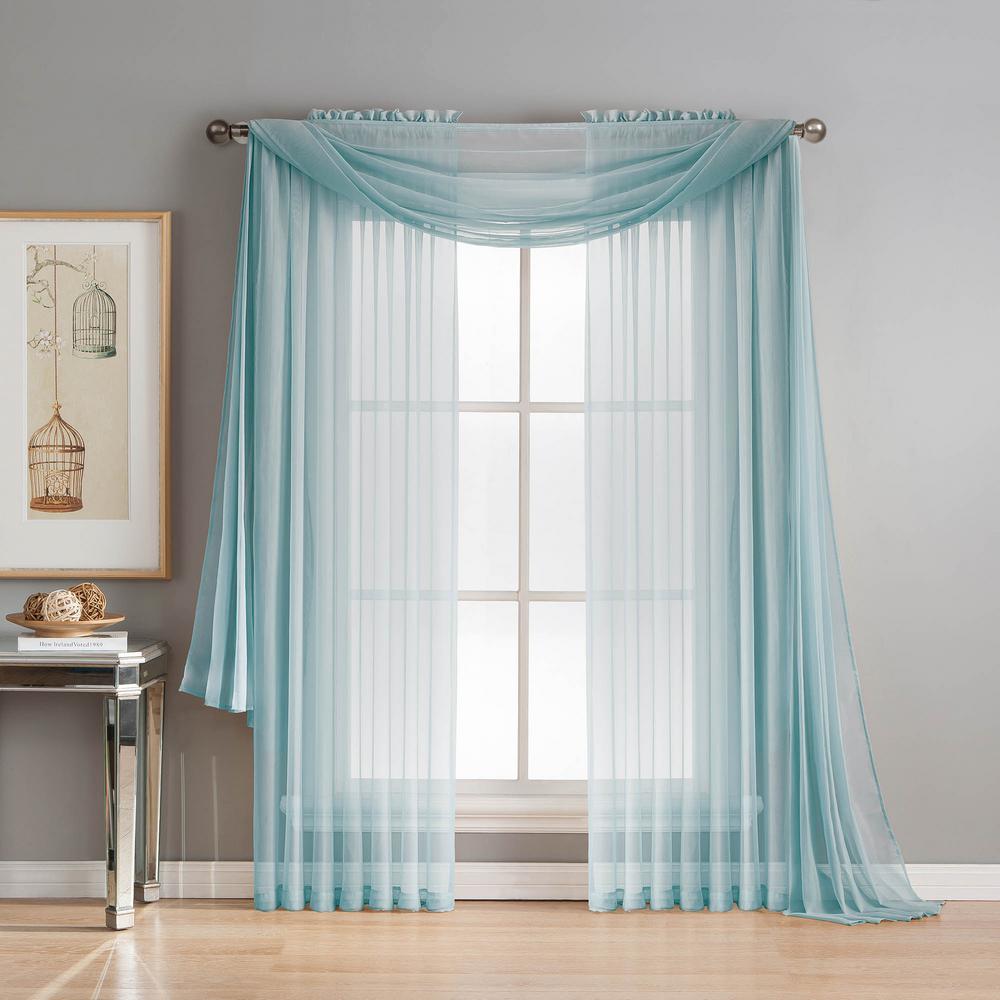 window scarves window elements diamond sheer voile 56 in. w x 216 in. l curtain GNYNCLS