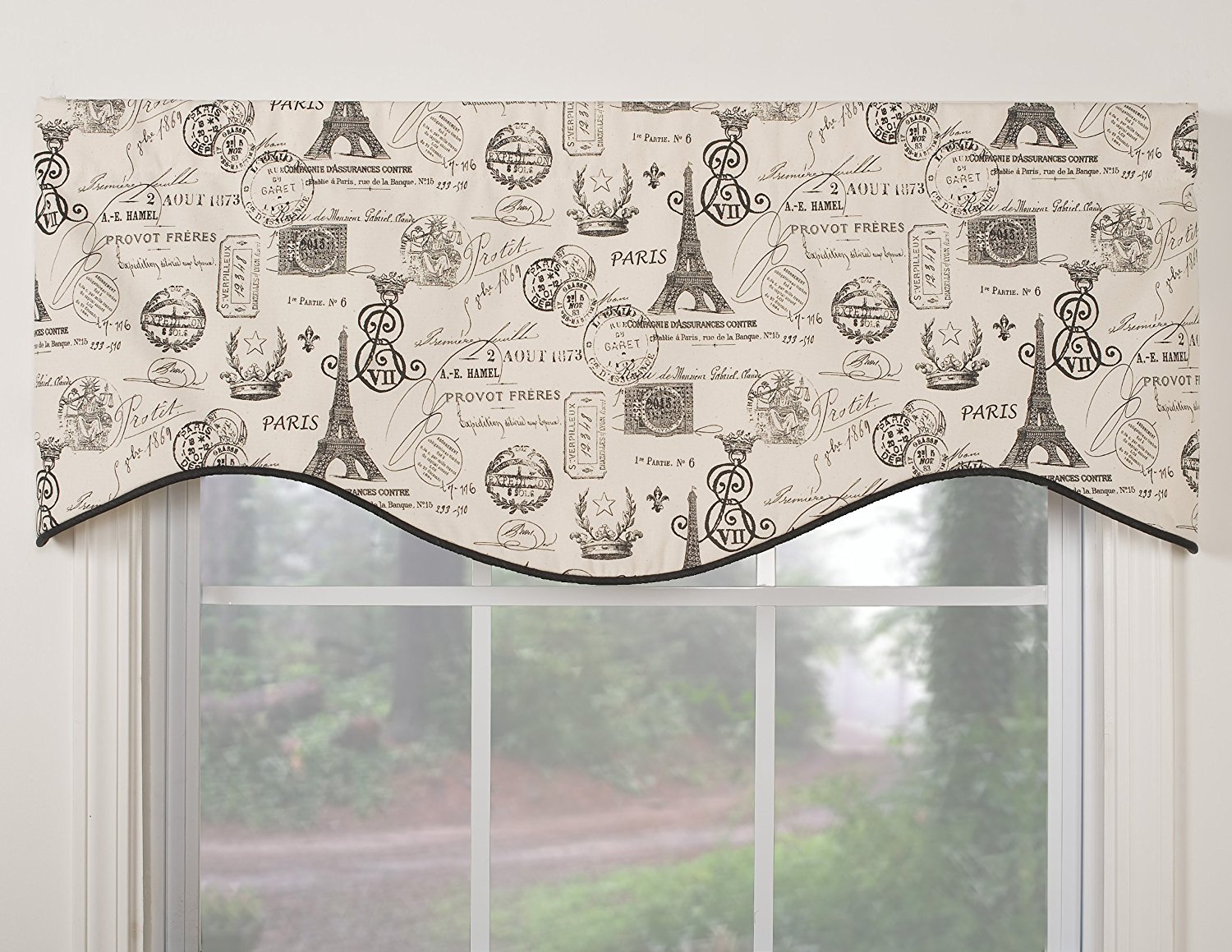 window valances amazon.com: victor mill paris shaped valance: home u0026 kitchen ZNMFWDA