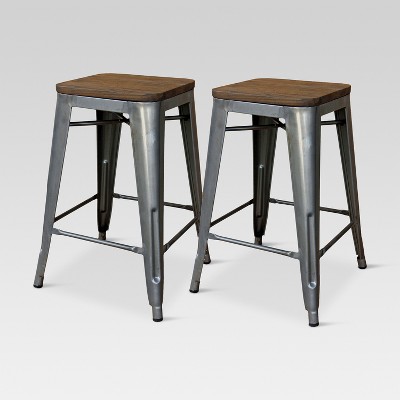 wood bar stools hampden industrial wood top 24 LKGMOEL