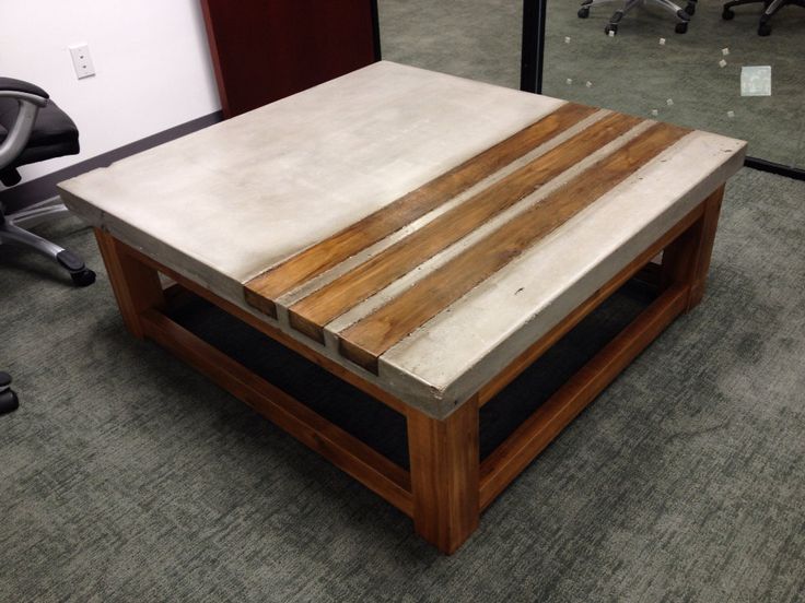 wooden coffee tables concrete and cedar wood coffee table. great for your home or office. MNZONHV