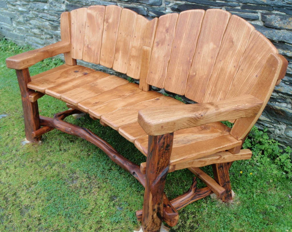 wooden garden benches rustic MKQQIFQ