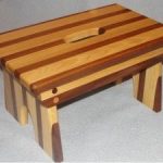 wooden step stool wood step stool - walnut and oak WIXLYAP