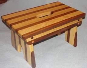 wooden step stool wood step stool - walnut and oak WIXLYAP