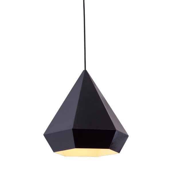 zuo modern forecast ceiling lamp in black GFUTNMY