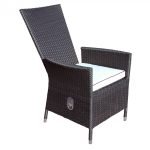 Reclining Garden Chairs cambridge 8 reclining rattan garden chairs and rectangular table set in  black BZWQFWQ