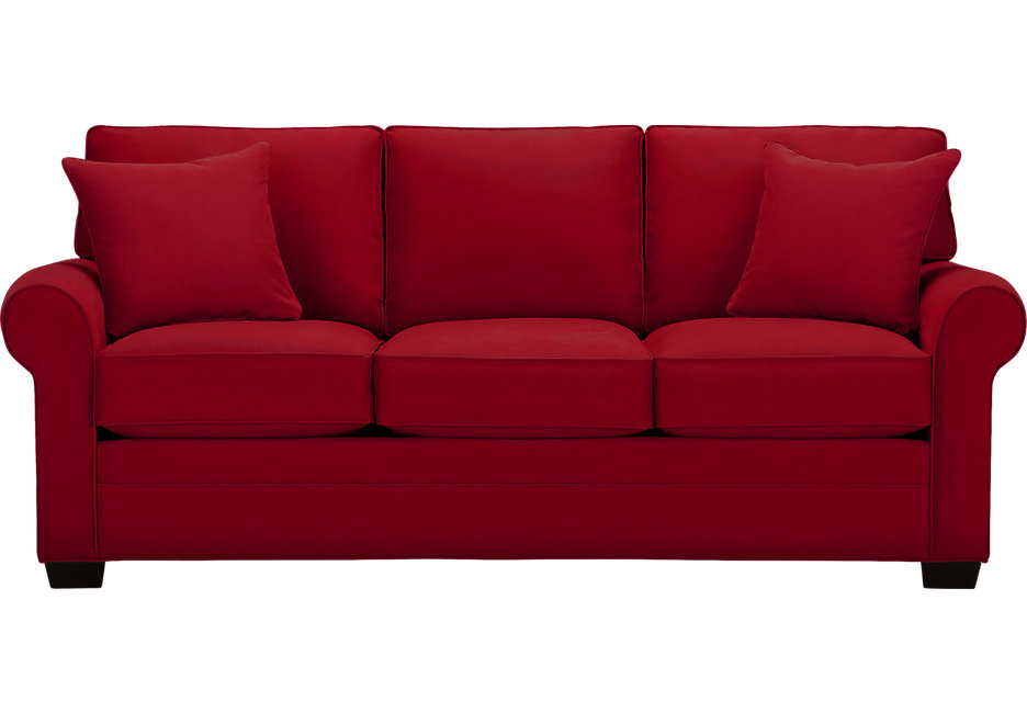 Red Sofa cindy crawford home bellingham cardinal sofa - sofas (red) LWVZILD