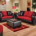 Red Sofa jefferson black/red sofa u0026 love set JKHUMRE