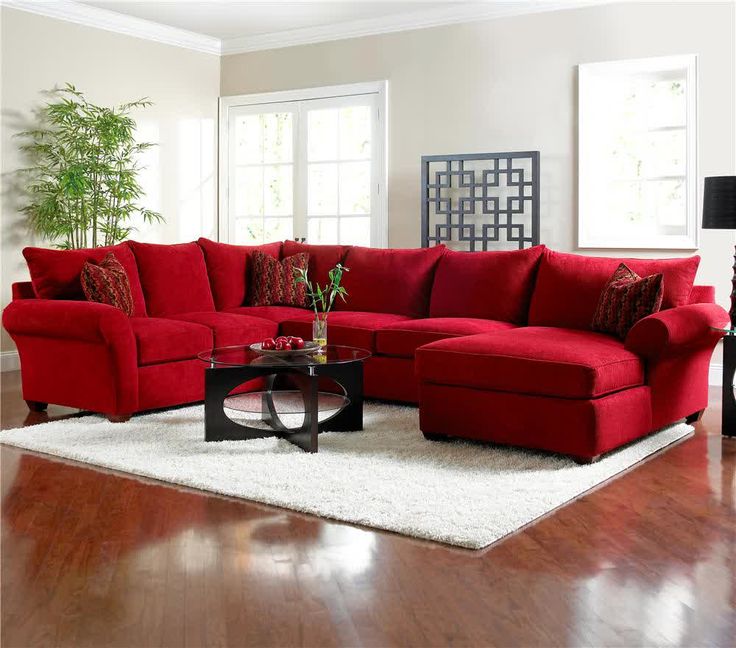 Red Sofa picture of red microfiber sectionals highlight your living room EQDZALQ