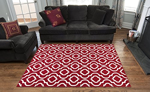 8×10 area rugs impressive red and ivory contemporary moroccan trellis design 8 10 area  intended HOUMCXX