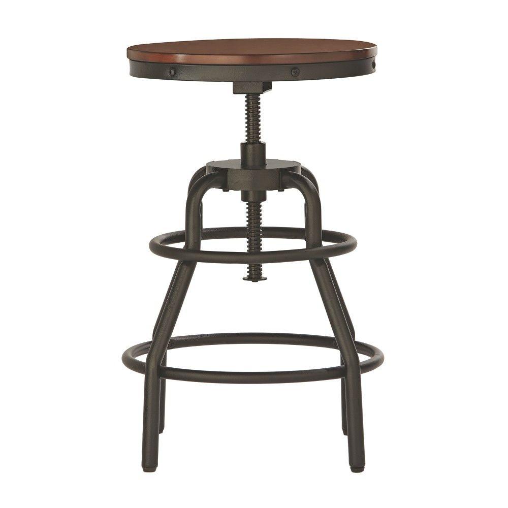 adjustable bar stools home decorators collection industrial mansard adjustable height black bar  stool EGWFSKU