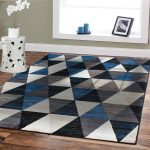 amazon.com: premium large rugs 8x11 modern rugs for brown sofa blue rugs QVDOCSU
