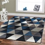 amazon.com: premium large rugs 8x11 modern rugs for brown sofa blue rugs SXQOAVF