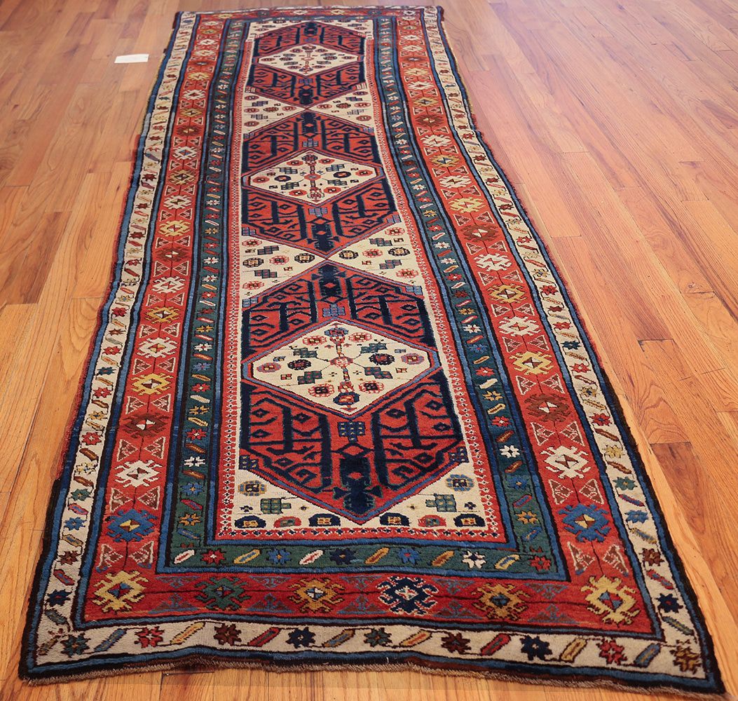 antique caucasian kazak runner rug 46425 whole nazmiyal HPYJSUV