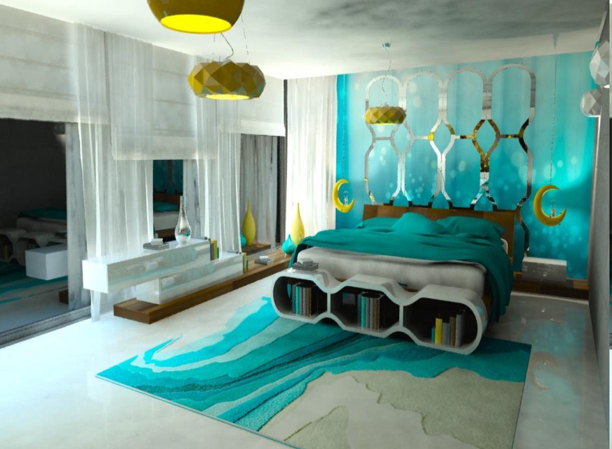 artistic rug awesome turquoise bedroom ideas with aqua theme also unique bookshelf under  the BOEUTOW