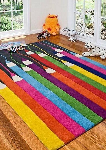 artistic rug colourful kids pencils rug. YHVAEBM