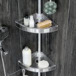 bathroom caddies home floor to ceiling aluminium shower organiser pole ATQFLMH