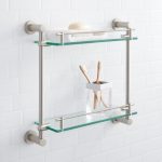 Bathroom Glass Shelves ceeley tempered glass shelf - two shelves GZCXIQF