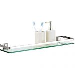 Bathroom Glass Shelves glass shelf with chrome finish and rail KXSBIVE