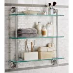 Bathroom Glass Shelves mercer triple glass shelf GVWNHDY