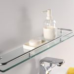 Bathroom Glass Shelves small glass bathroom shelves bathroom elegant glass shelf bathroom glass  shelf with ZPKVPAD