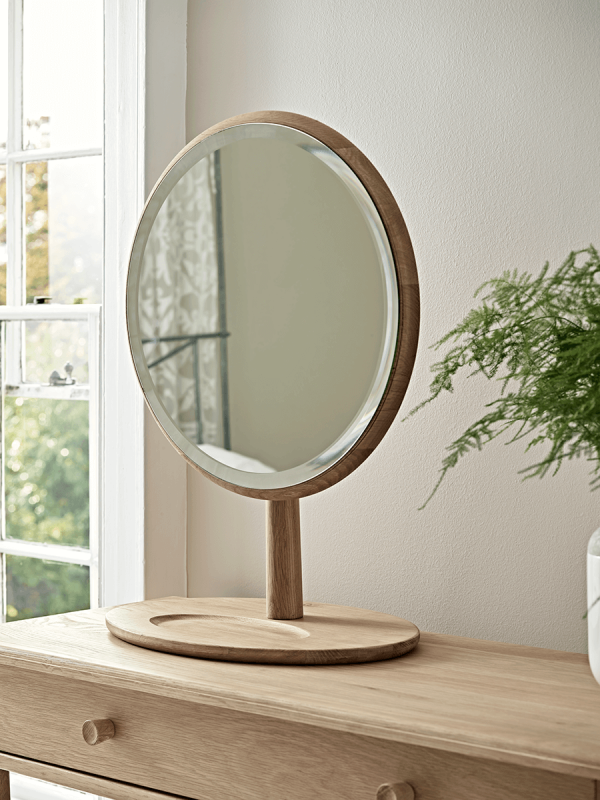 bergen oak dressing table mirror VQABXRZ