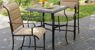 Bistro Sets hampton bay belleville 3-piece padded sling outdoor bistro set NPOONZR