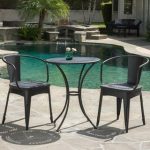 Bistro Sets lourdes outdoor 3-piece cast bistro set by christopher knight home AKYJHNN