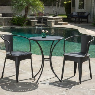 Bistro Sets lourdes outdoor 3-piece cast bistro set by christopher knight home MWKYEYS