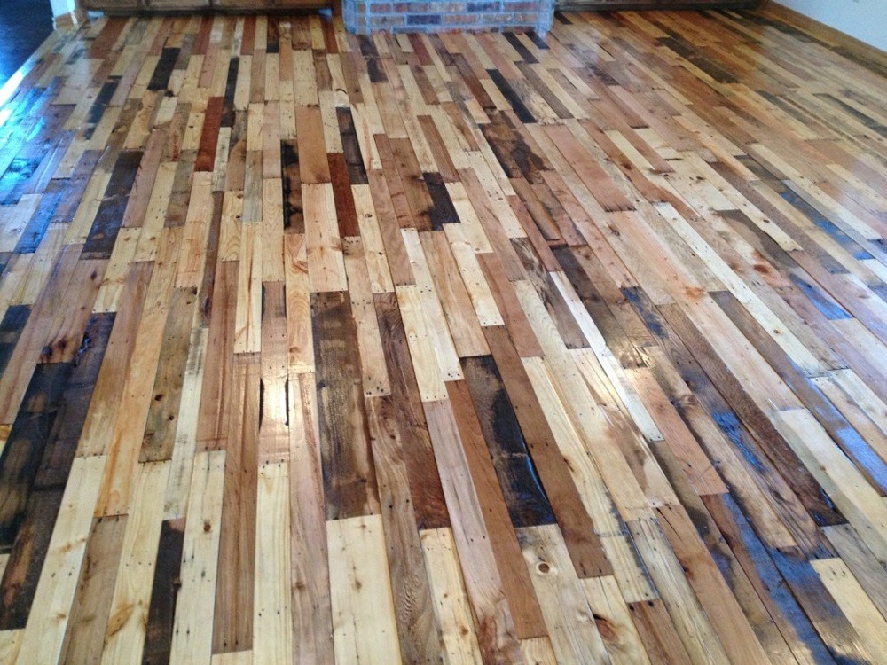 brown pallet wood floor KDITQVA