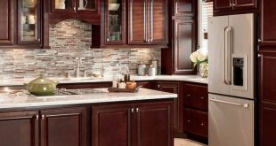 cupboards for kitchens shop shenandoah bluemont 13-in x 14.5-in bordeaux cherry square cabinet  sample at UJBHAYD