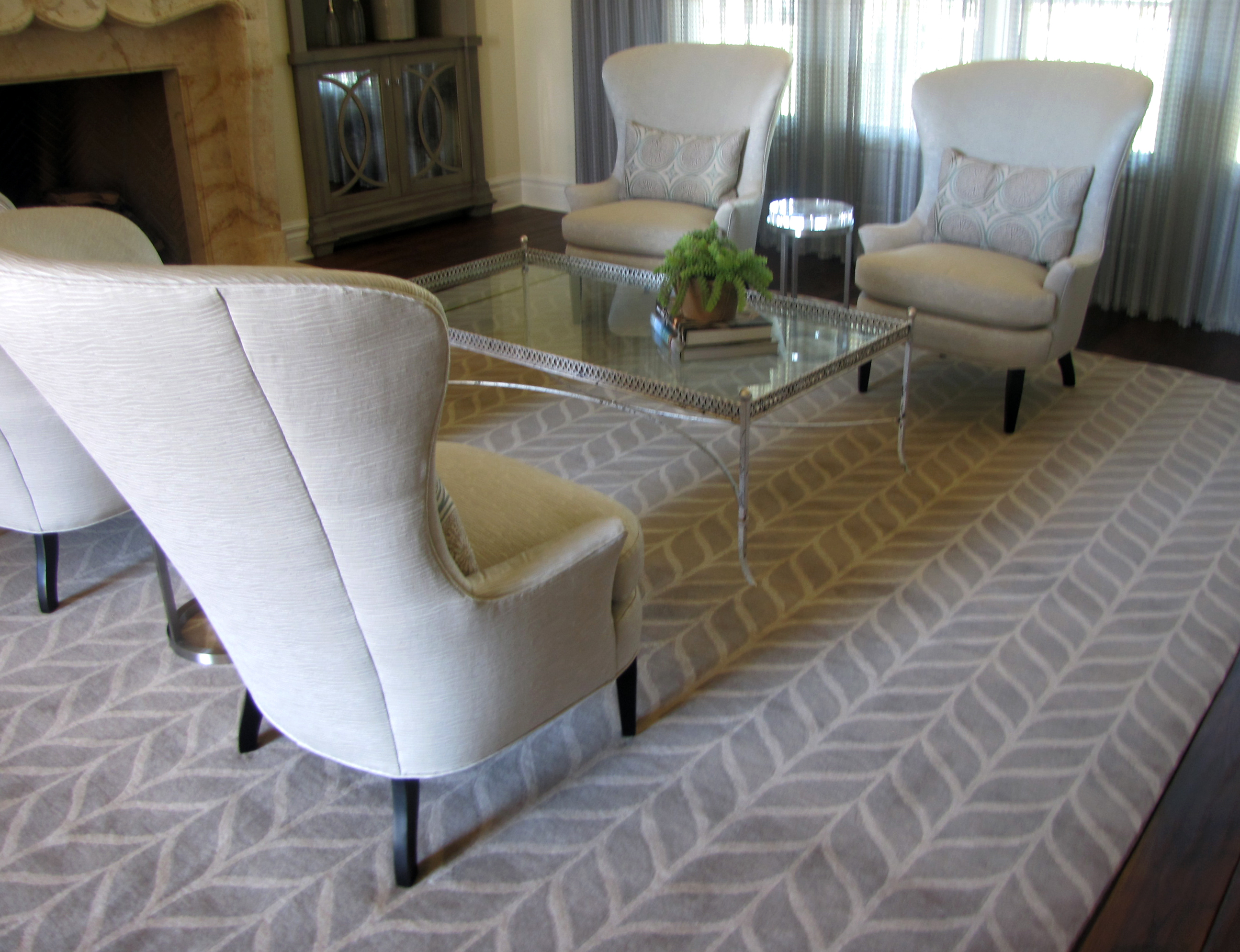 custom rugs demonstrated: client designs own rug ZIEUVNA