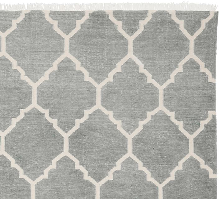 dhurrie rugs natalie dhurrie rug - gray | pottery barn XHBMUPD