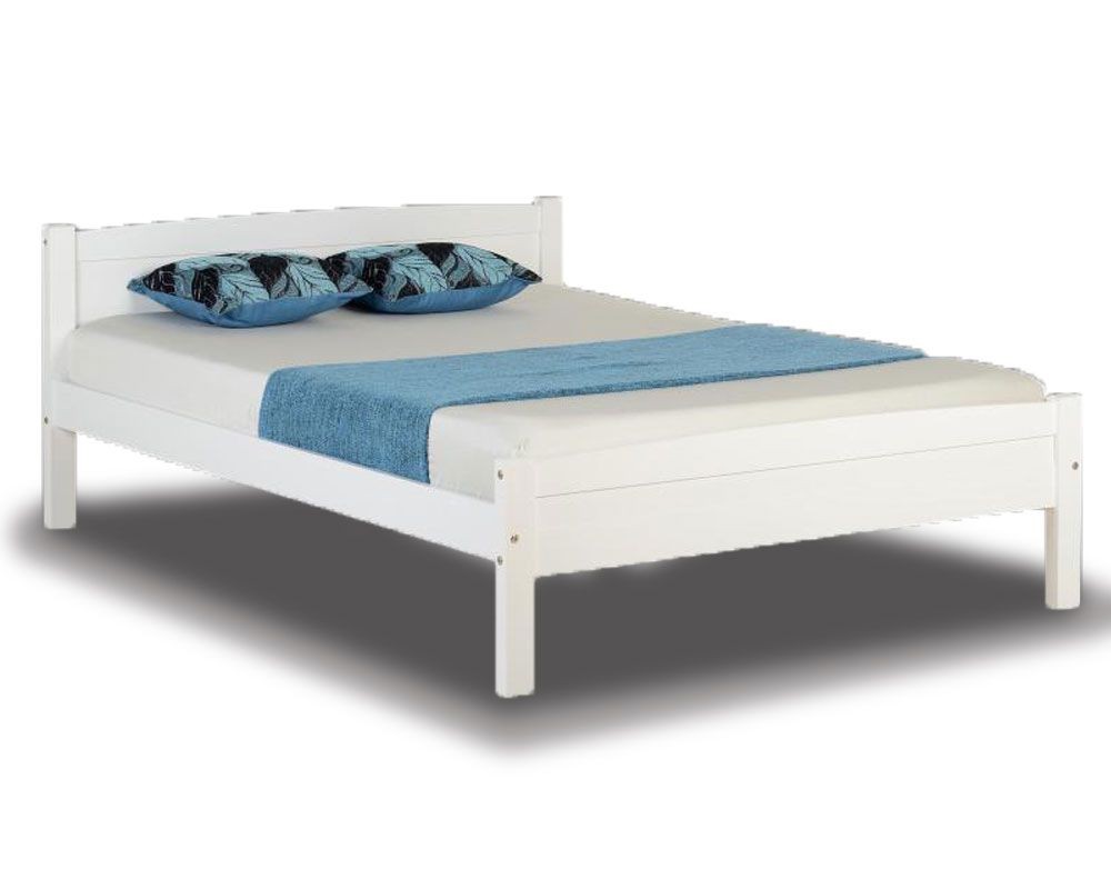 double bed frames ambrose white double bed frame WFIVGQK