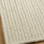 eco-friendly solid braided wool rugs cloudy_white VAIUJIK