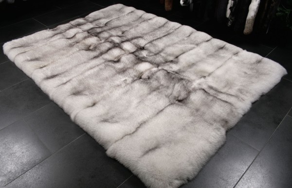 Fur rug first class blue fox fur rug KAZNVOF